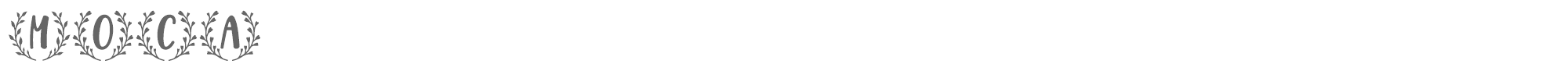 Sample characters Moca Font